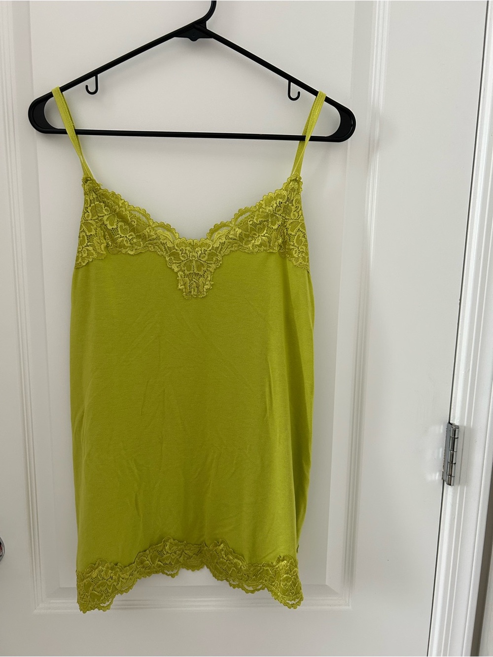 Lane Bryant Lace-Trim Lime Green Camisole Top